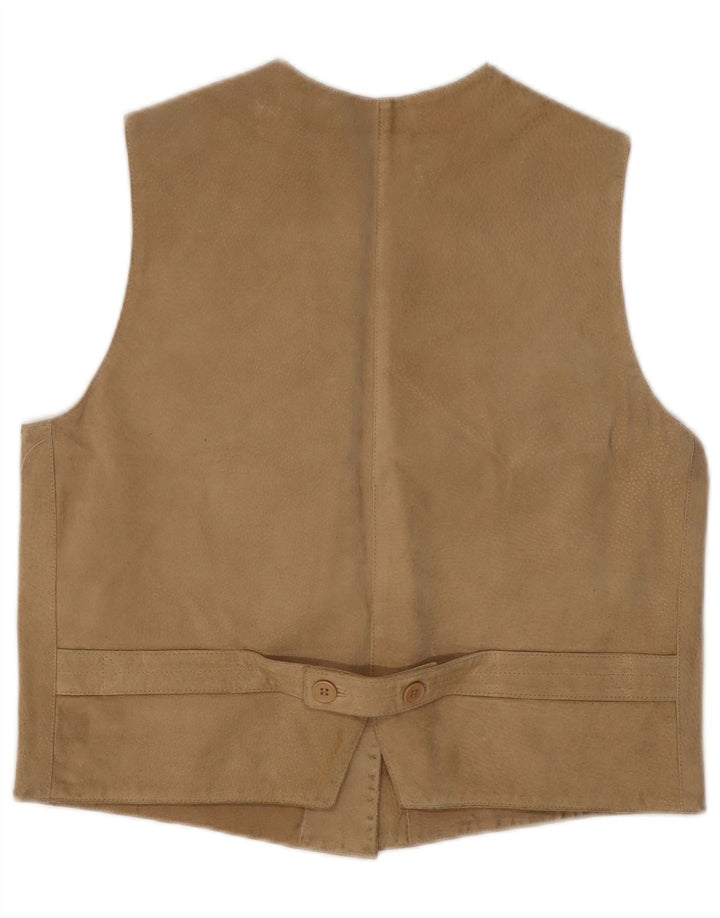 Vintage Damen Weste IT 46 Large Beige