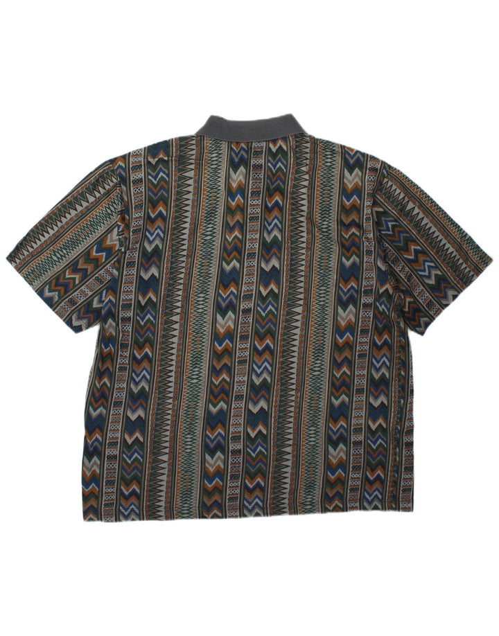 Mango Herren Poloshirt XL Mehrfarbig Geometrisch