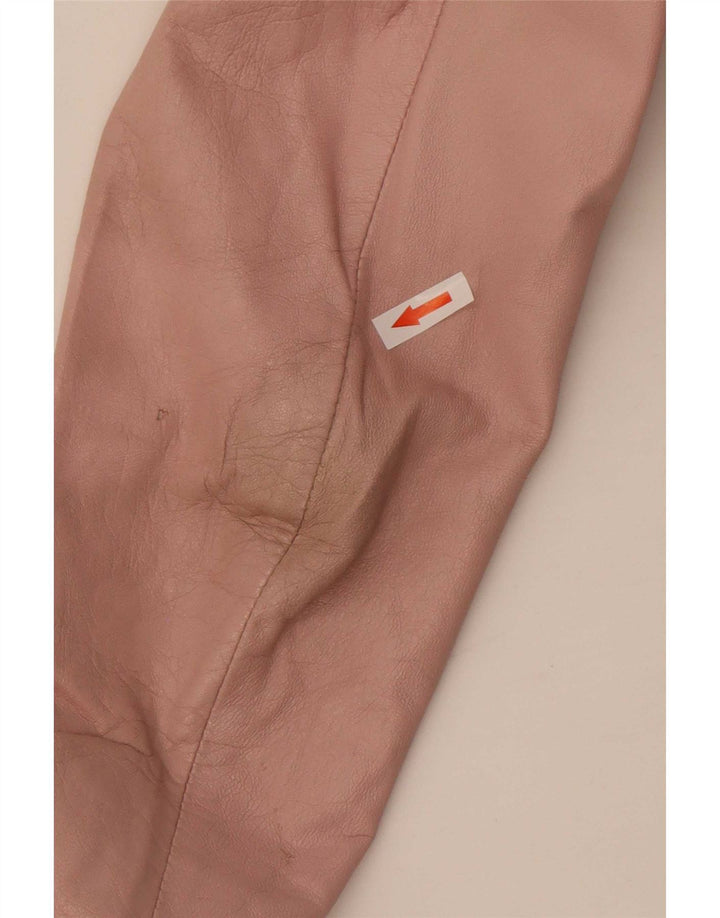 Wanted Damen Leder Racer Jacke IT 48 XL Pink