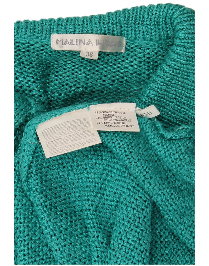 MALINA WONG Damen-Pullover mit Rollkragen, EU 38, mitteltürkisfarbene Viskose
