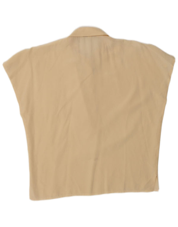 Paolo Tonali Damen Übergroßes Blusenoberteil UK 10 Small Beige