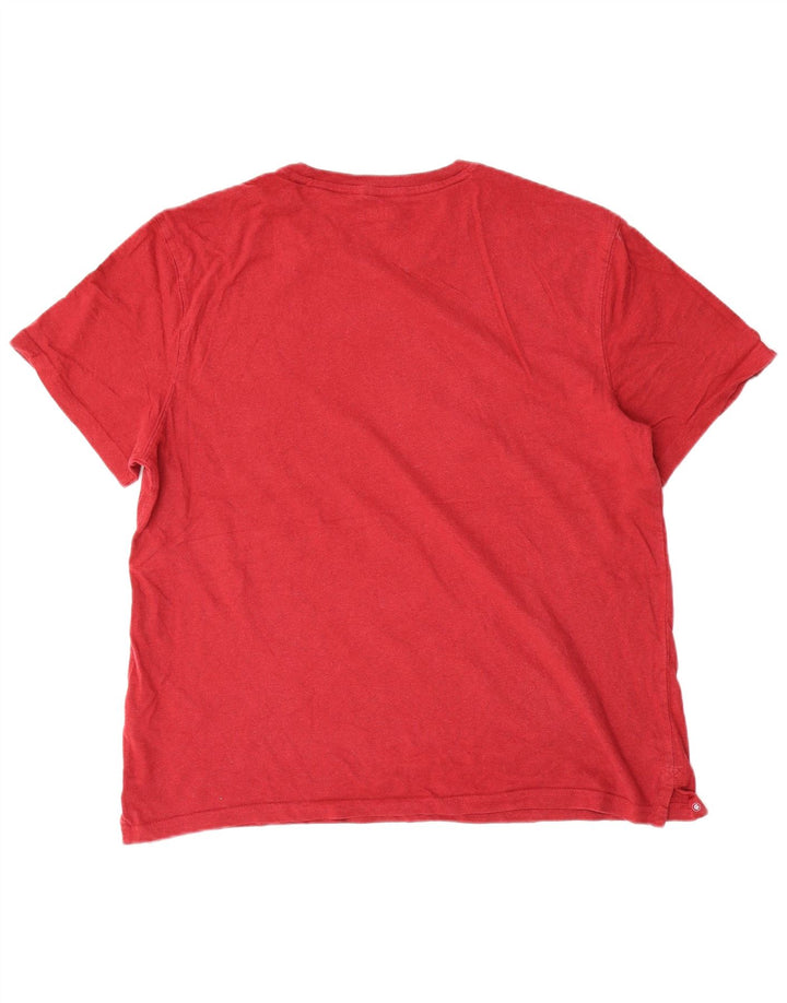 Fat Face Herren-T-Shirt, normal, groß, aus roter Baumwolle