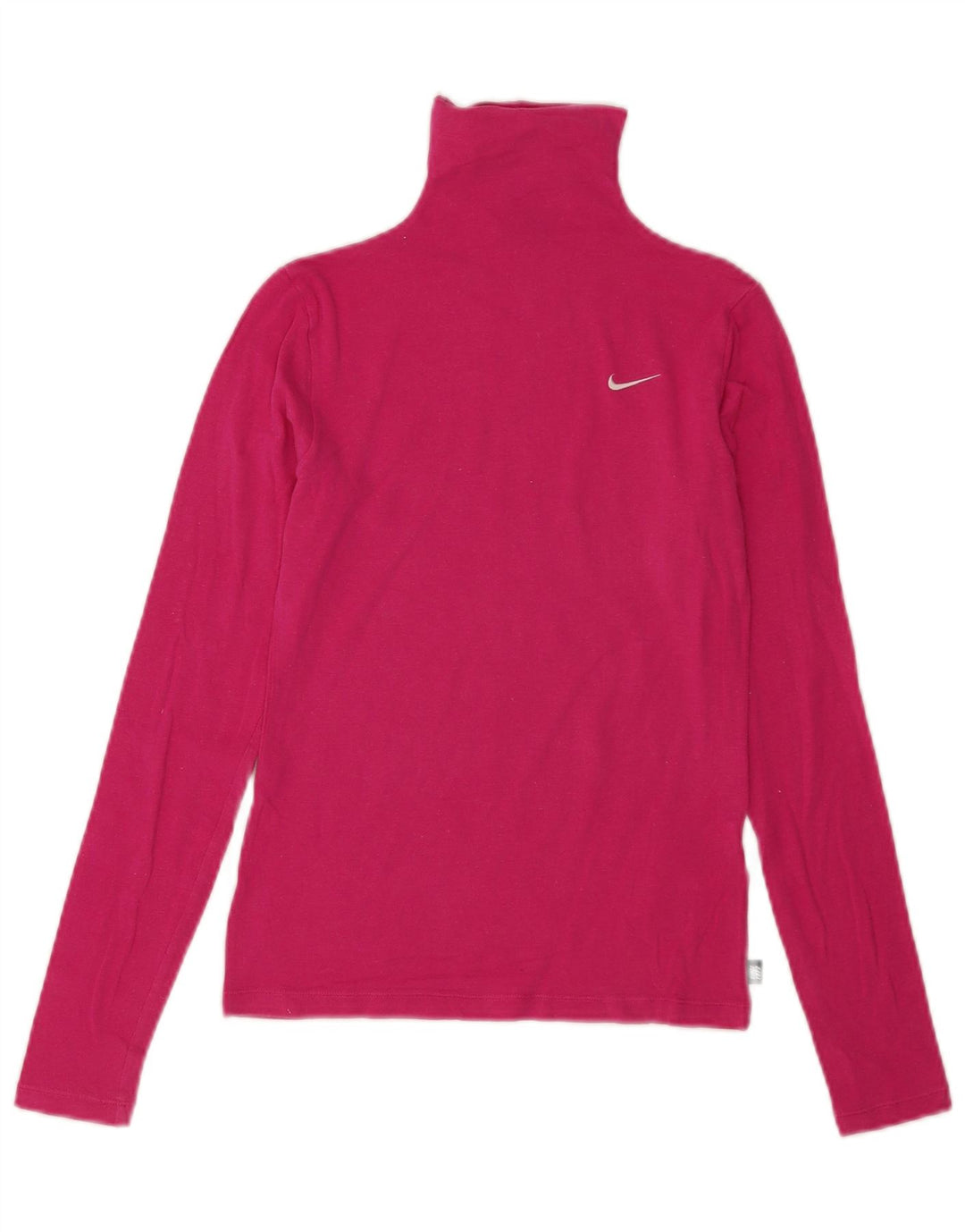 Nike Damen Top Langarm UK 8/10 Small Rosa Baumwolle