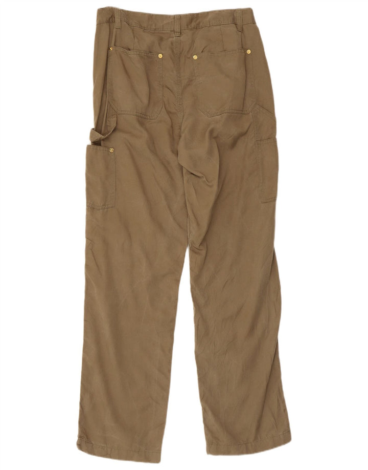 MICHAEL KORS Womens Straight Cargo Trousers US 6 Medium W28 L30 Khaki
