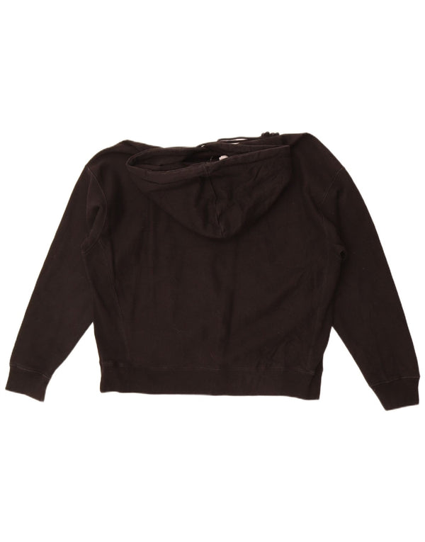 Champion Damen Reverse Weave Hoodie Pullover UK 18 XL Schwarz Baumwolle