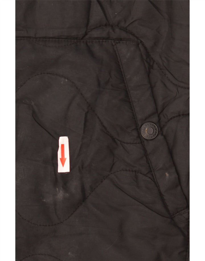 Tommy Hilfiger Damen Übergroßer gepolsterter Mantel UK 10 Small Schwarz Polyester