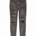 Zara Herren Distressed Skinny Jeans EU 40 Medium W31 L29 Graue Baumwolle