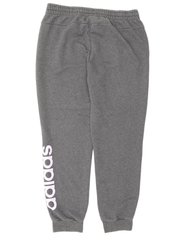 Adidas Damen Graphic Trainingshose Jogger UK 20/22 XL Graue Baumwolle