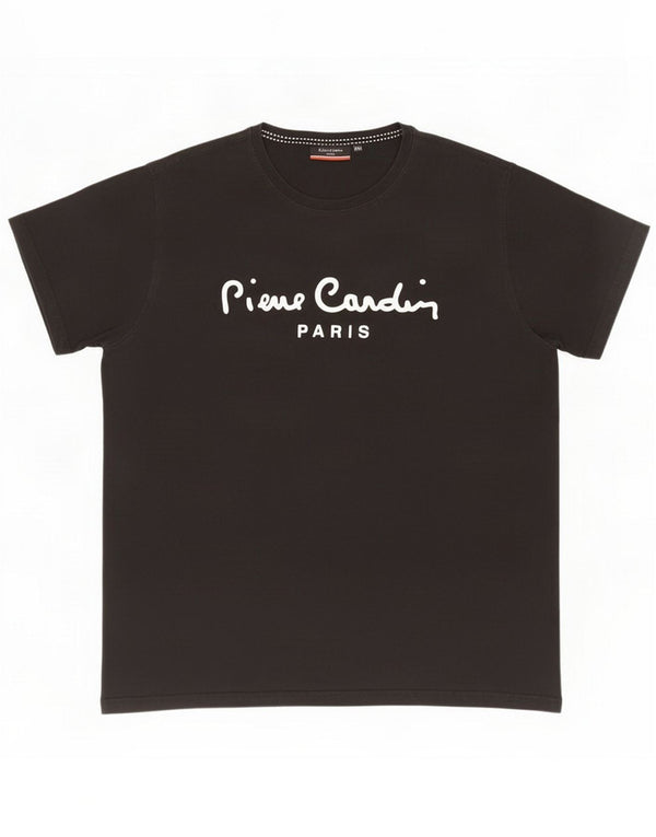 Pierre Cardin Womens Graphic T-Shirt Top UK 20 2XL Black Cotton