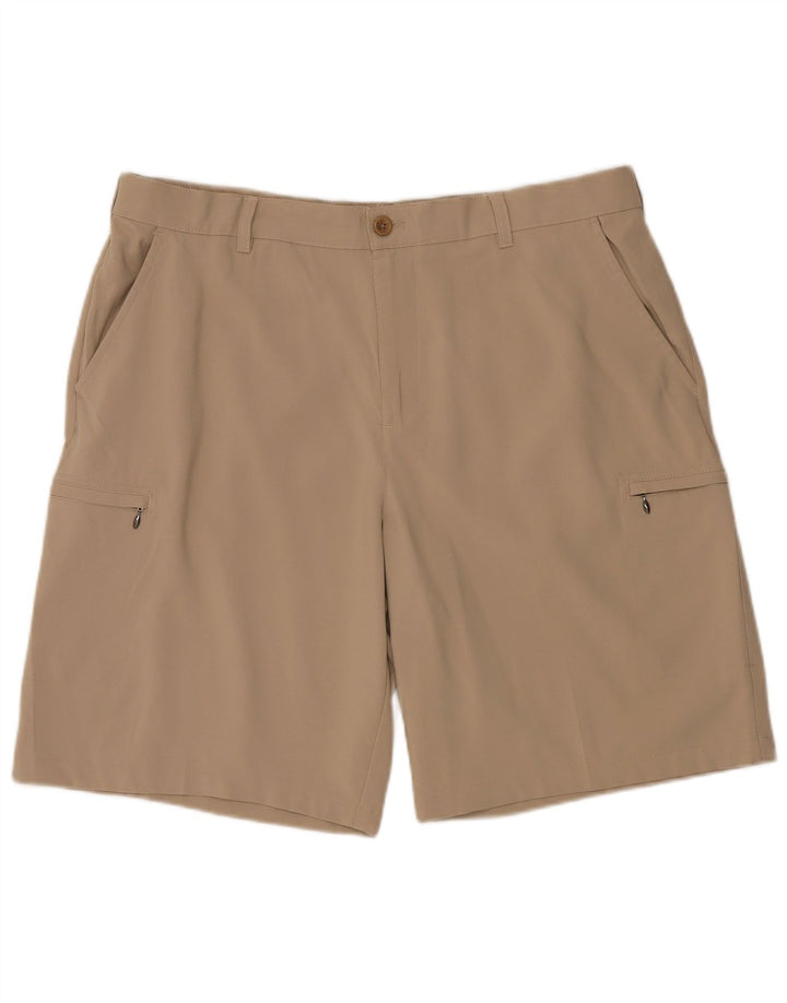 IZOD Herren Cargoshorts W38 XL Beige Polyester