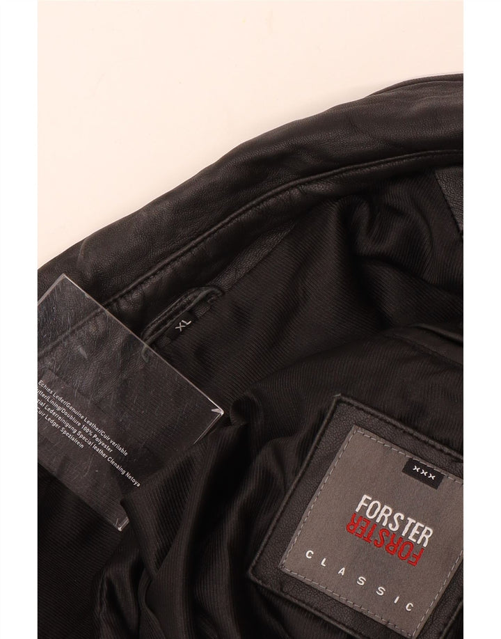 VINTAGE Herren Lederjacke UK 42 XL Schwarzes Leder