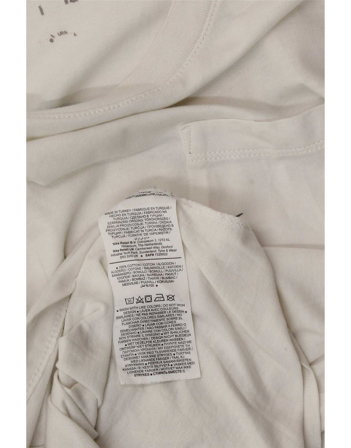 Nike Herren-T-Shirt mit Grafik, Größe S, weiße Baumwolle