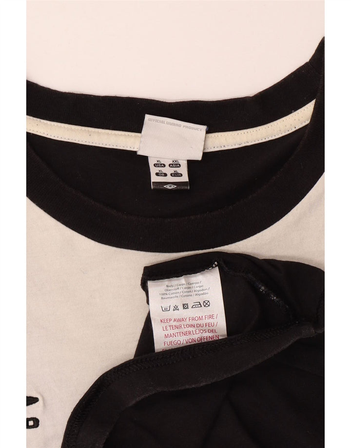 UMBRO Herren T-Shirt Top XL Schwarz Colourblock Baumwolle