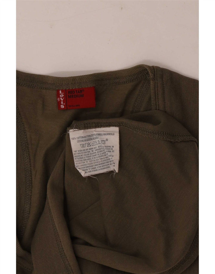 Levi's Damen Weste Top UK 12 Medium Khaki Baumwolle