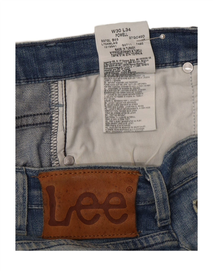 Lee Herren Lowell Denim Shorts W30 mittelblaue Baumwolle
