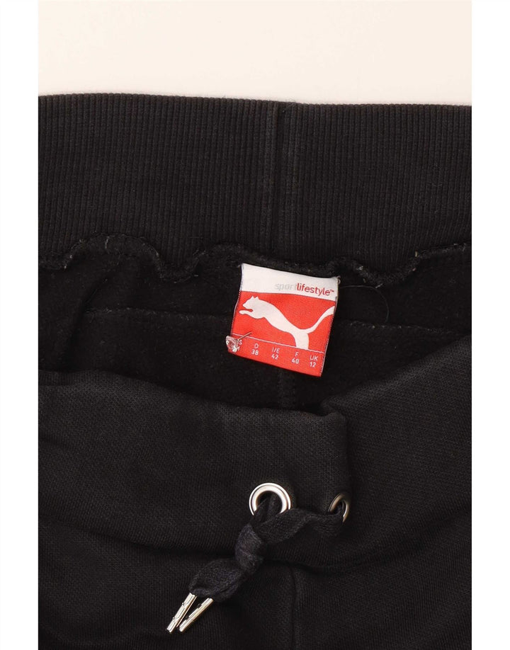 Puma Damen Trainingshose UK 12 Mittelschwarze Baumwolle