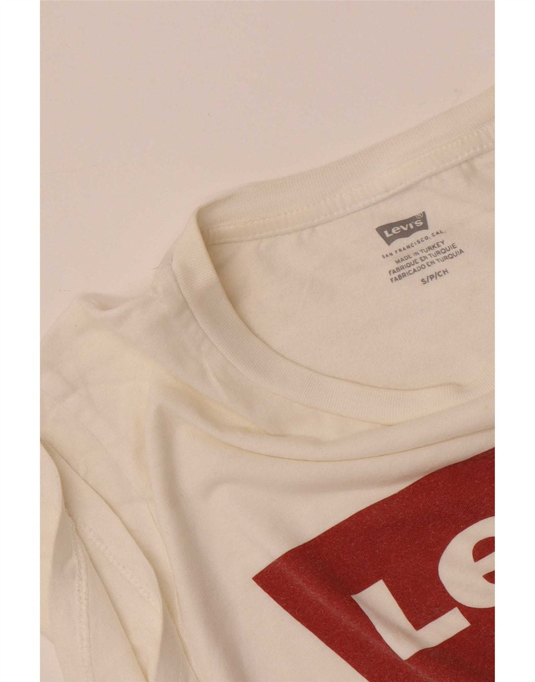Levi's Damen-T-Shirt mit Grafik, UK 10, Größe S, Weiß