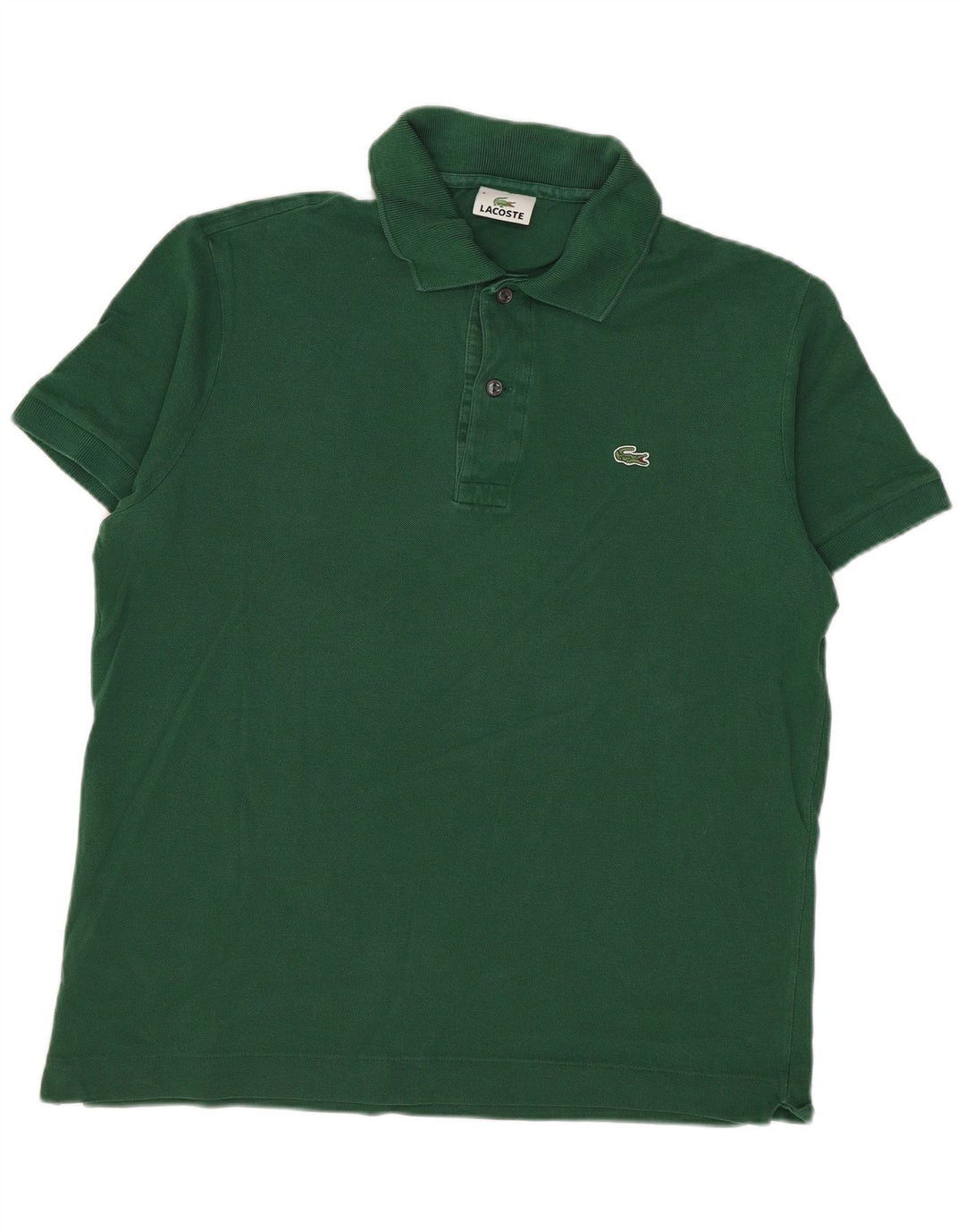 Lacoste Herren-Poloshirt, Größe 4, mittelgrüne Baumwolle