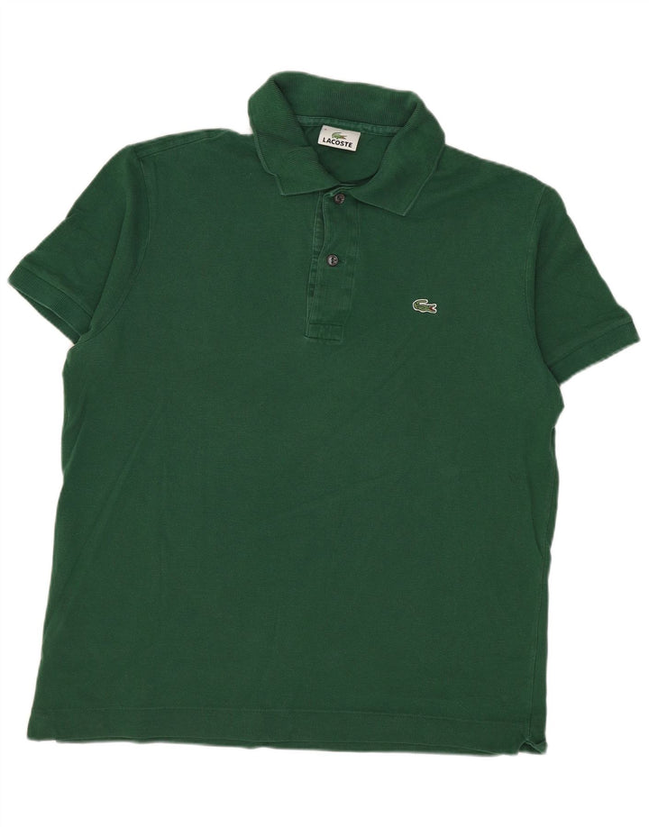 Lacoste Herren-Poloshirt, Größe 4, mittelgrüne Baumwolle