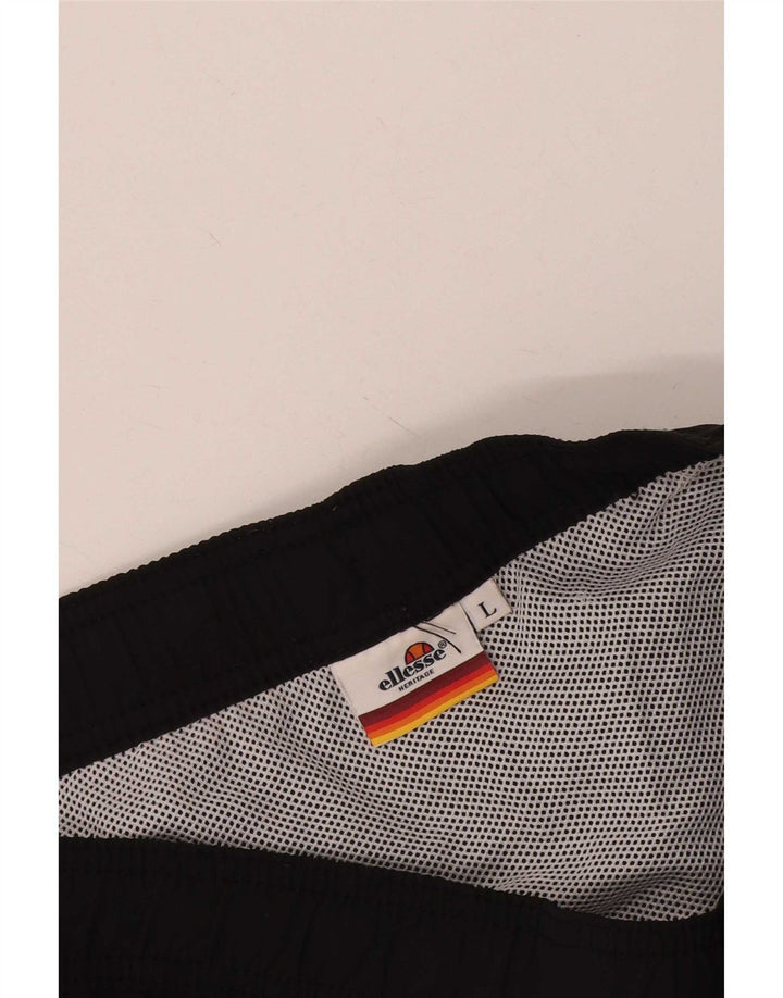 Ellesse Herren-Sportshorts, groß, Schwarz, Farbblock