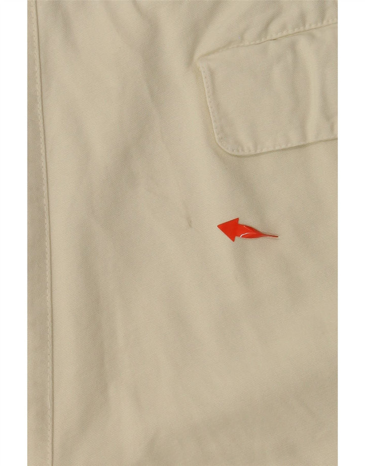 VINTAGE Mens Cargo Shorts Large W34  Off White Cotton