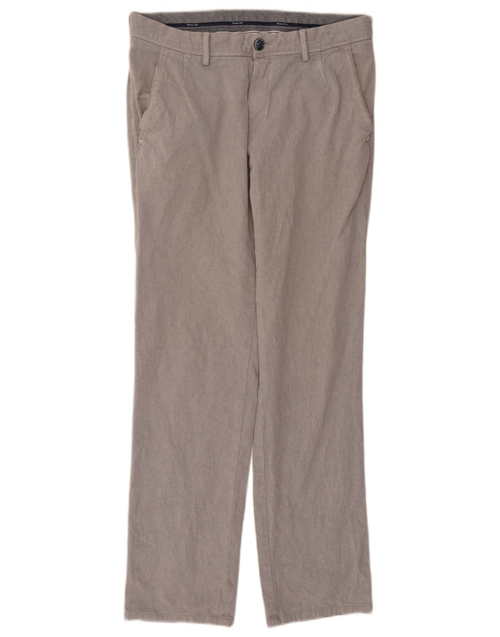Massimo Dutti Herren Chinohose EU 38 Small W30 L29 Grau Argyle/Diamant