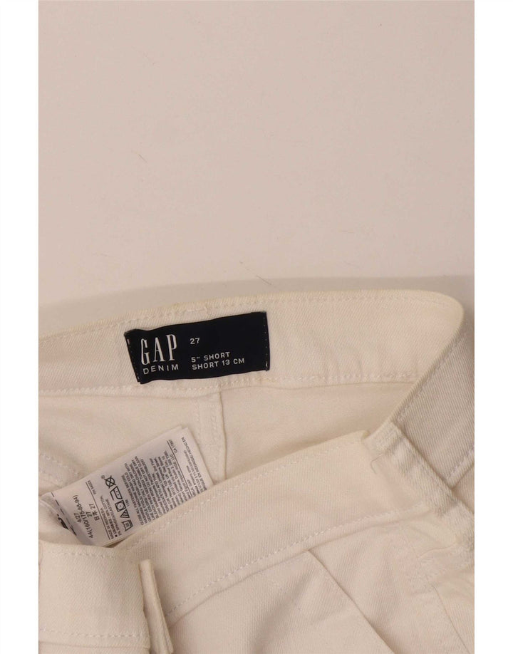 Gap Damen-Jeansshorts W27 Small aus weißer Baumwolle