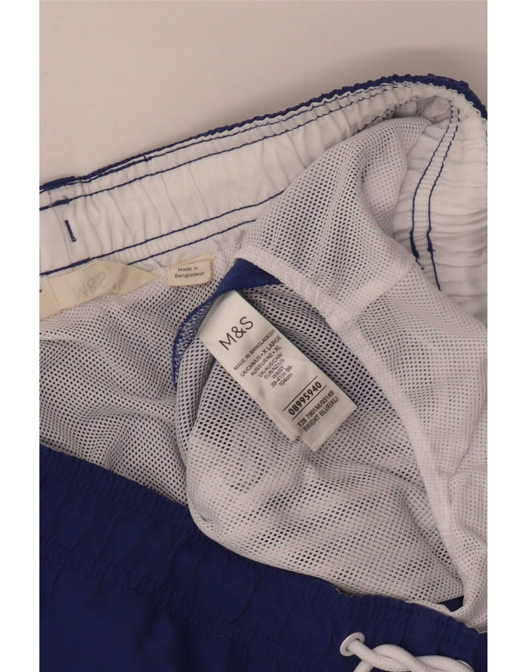 Marks & Spencer Herren Badeshorts XL Blau Polyester