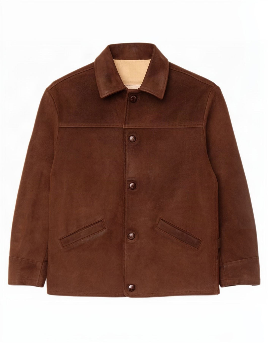 Legendäre Jacke 1957 Herren Lederjacke UK 40 Large Braun