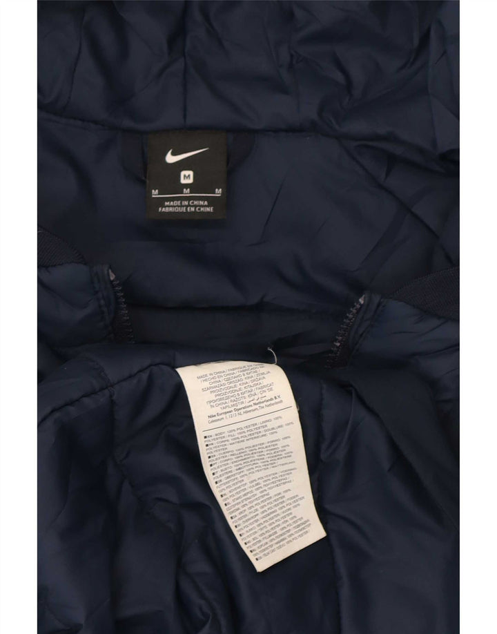 Nike Herren-Windbreaker-Mantel mit Kapuze, UK 38, mittelmarineblaues Polyester