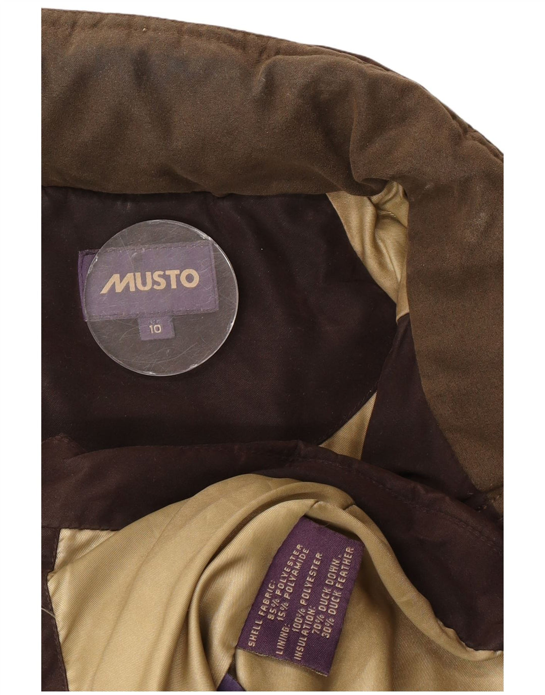 Musto Damen Wattierte Jacke UK 10 Small Braun Polyester