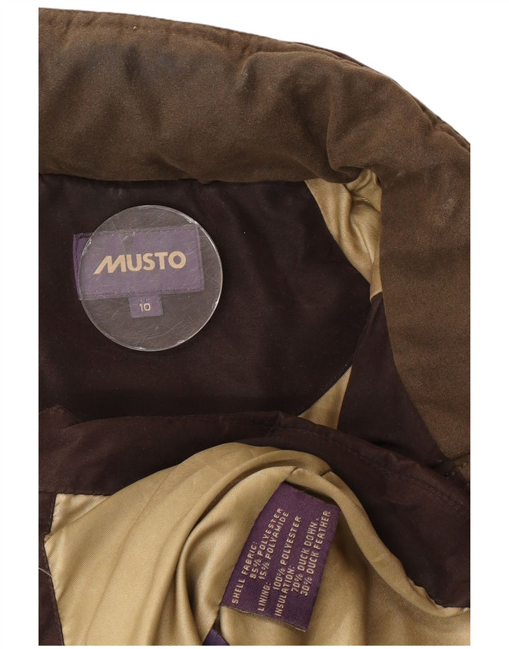 Musto Damen Wattierte Jacke UK 10 Small Braun Polyester
