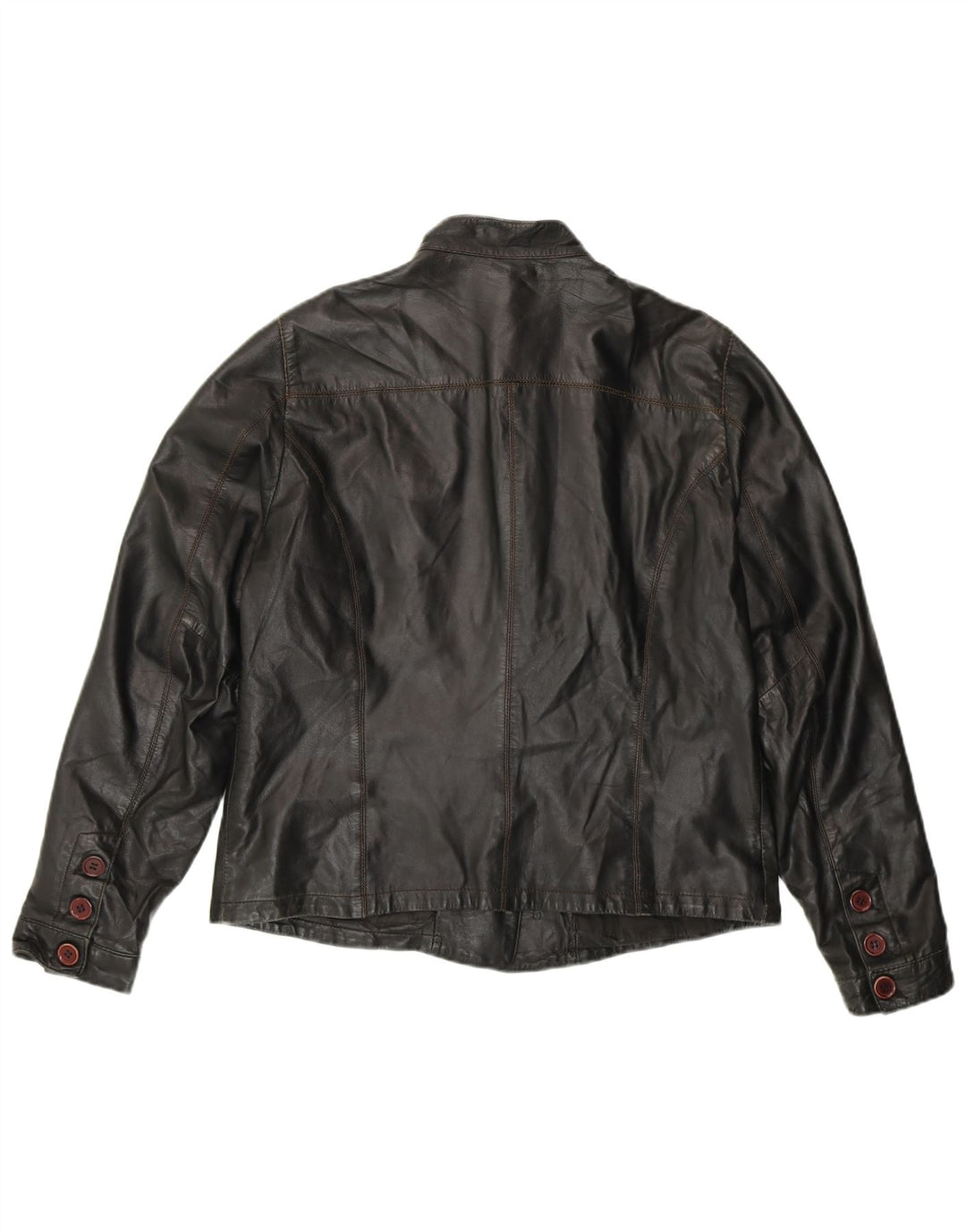 OVS Damen Lederjacke IT 46 Großes schwarzes Leder