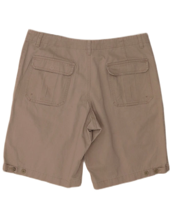 Marks & Spencer Mens St. Michael Cargo Shorts XL W38 Beige Cotton
