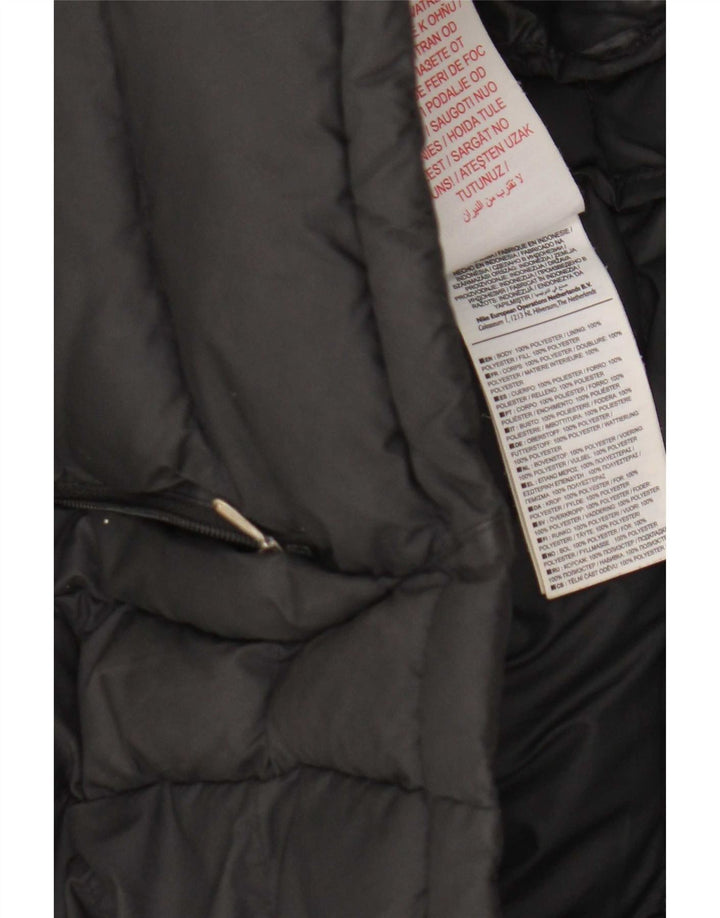 Nike Wattierte Weste für Jungen, 12–13 Jahre, groß, schwarzes Polyester