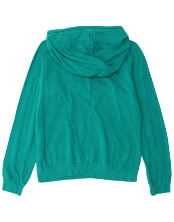 Nike Damen Kapuzenpullover UK 14 Medium Türkis Baumwolle