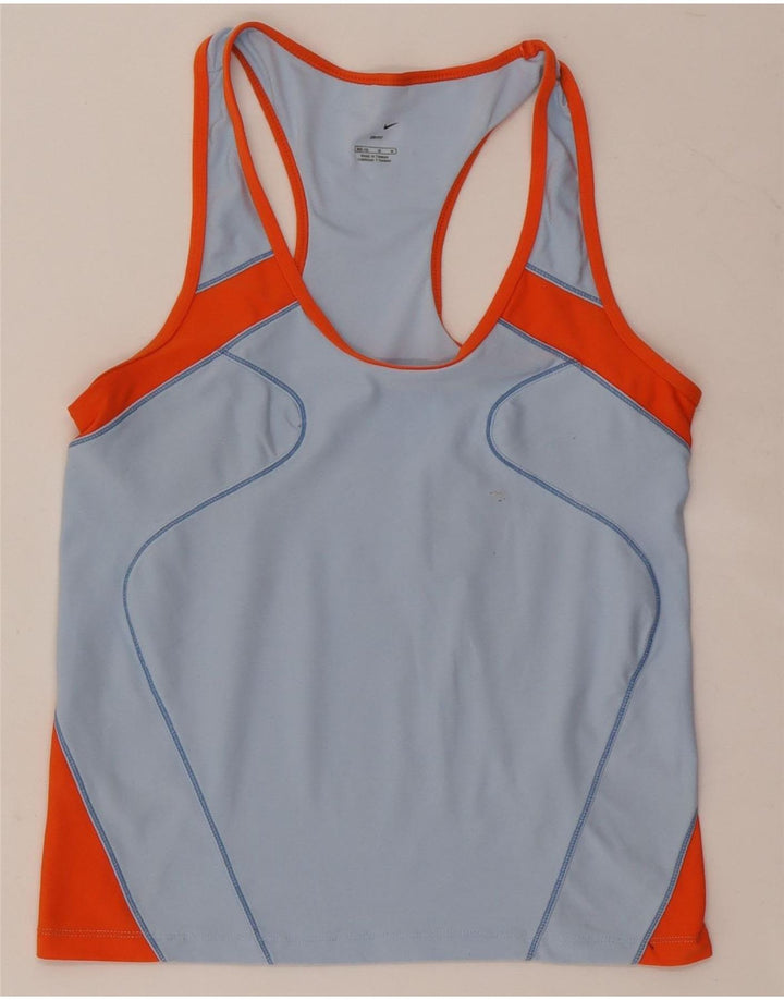 Nike Damen Dri Fit Vest Top US 8/10 Mittelblauer Farbblock