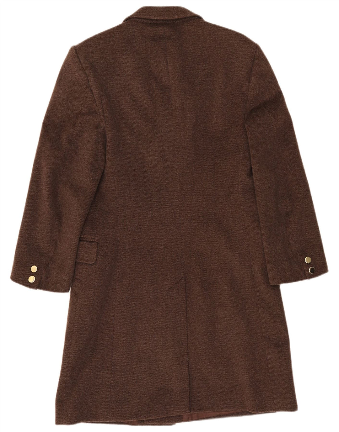 Vintage Damen Mantel IT 52 2XL Braune Wolle