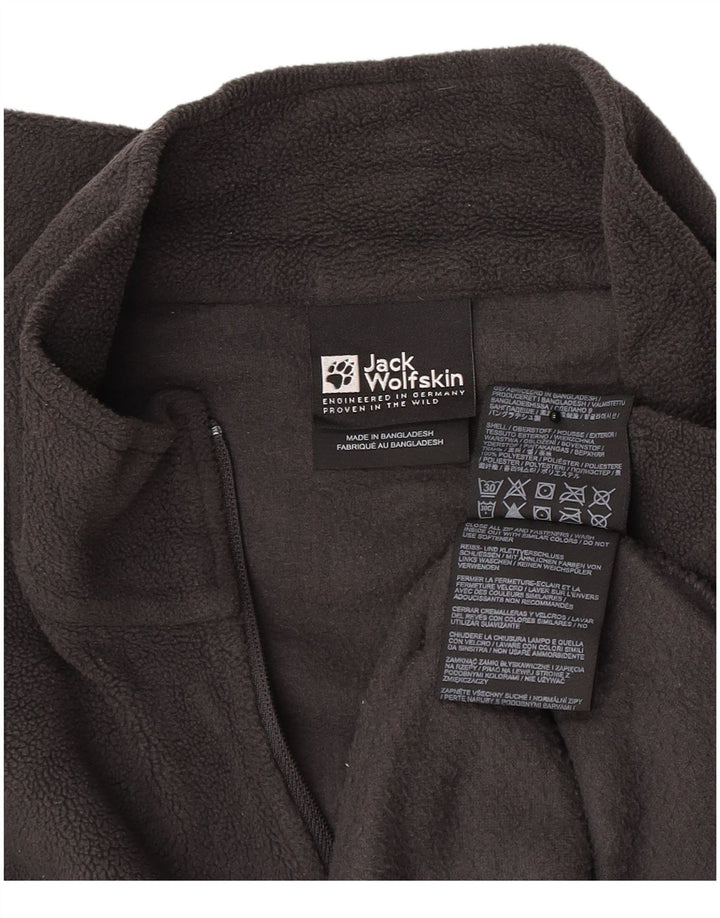 Jack Wolfskin Herren-Fleecepullover mit Reißverschluss am Hals, UK 42, Größe L, grau, Polyester