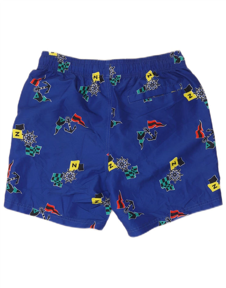 Nautica Herren Badeshorts mit Grafik, Größe S, Blau, Polyester