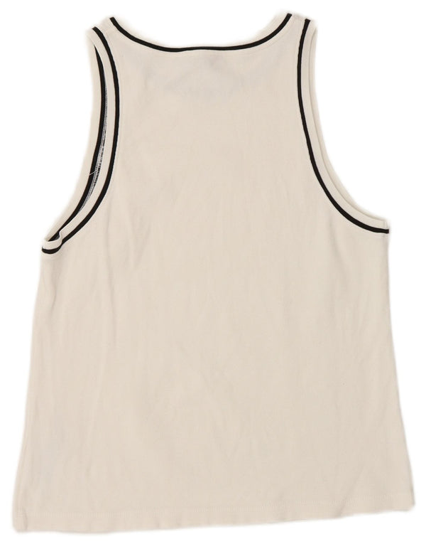 Massimo Dutti Damen Weste Top UK 12 Mittelweiße Viskose