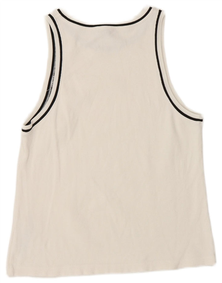 Massimo Dutti Damen Weste Top UK 12 Mittelweiße Viskose