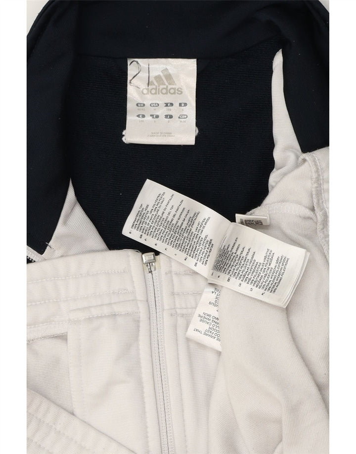 ADIDAS Herren-Trainingsanzug-Top-Jacke, UK 40/42, Mittelweiß, Farbblock