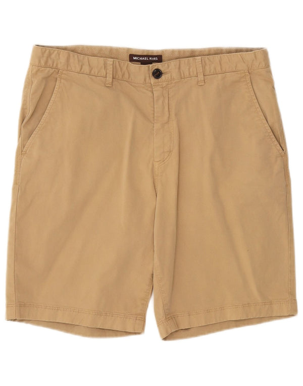 Michael Kors Herren Garment Dyed Chino Shorts W34 Large Beige Baumwolle