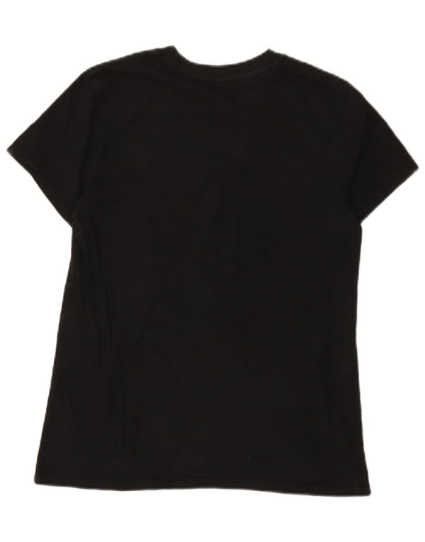 Levi's Damen T-Shirt Top UK 10 Small Schwarz Baumwolle