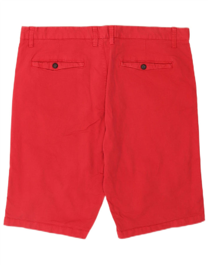 Brugi Herren-Chinoshorts mit normaler Passform, W38, XL, rote Baumwolle