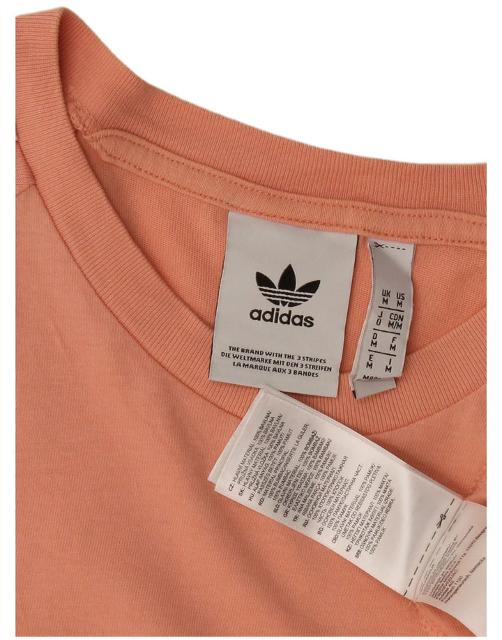 Adidas Damen T-Shirt Top UK 14 Mittelrosa Baumwolle