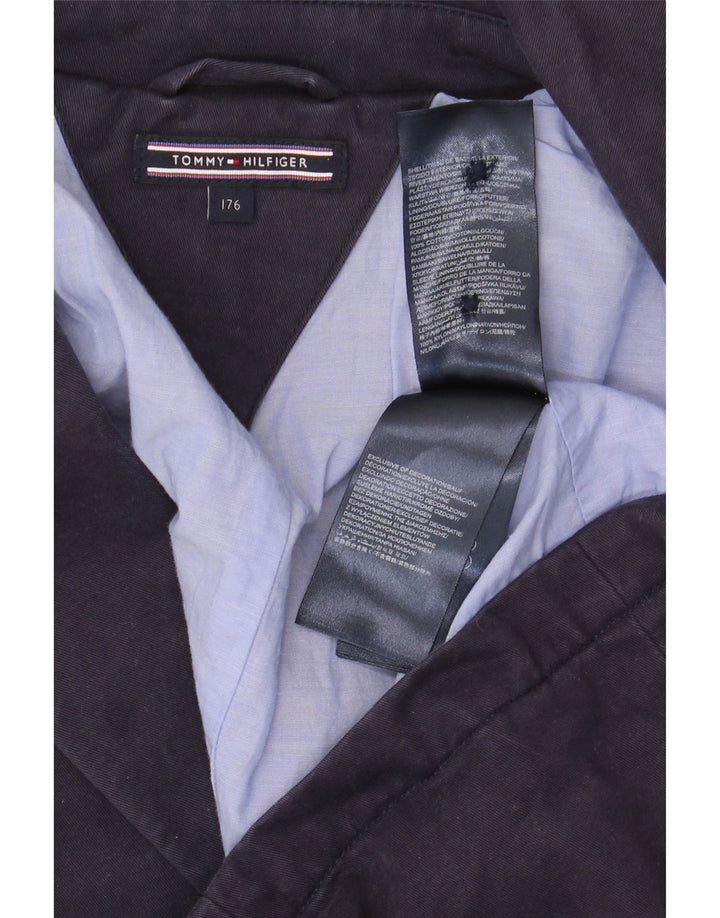 Tommy Hilfiger Jungen-Blazer mit 2 Knöpfen, 15–16 Jahre, marineblaue Baumwolle