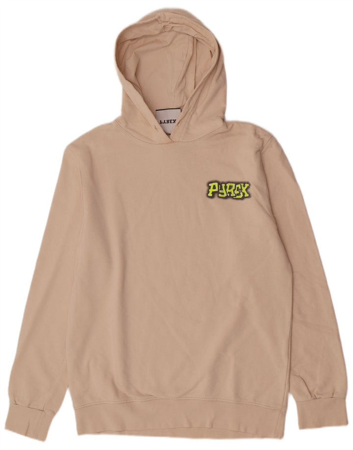 Pyrex Herren-Kapuzenpullover mit Grafik, XL, Beige, Baumwolle