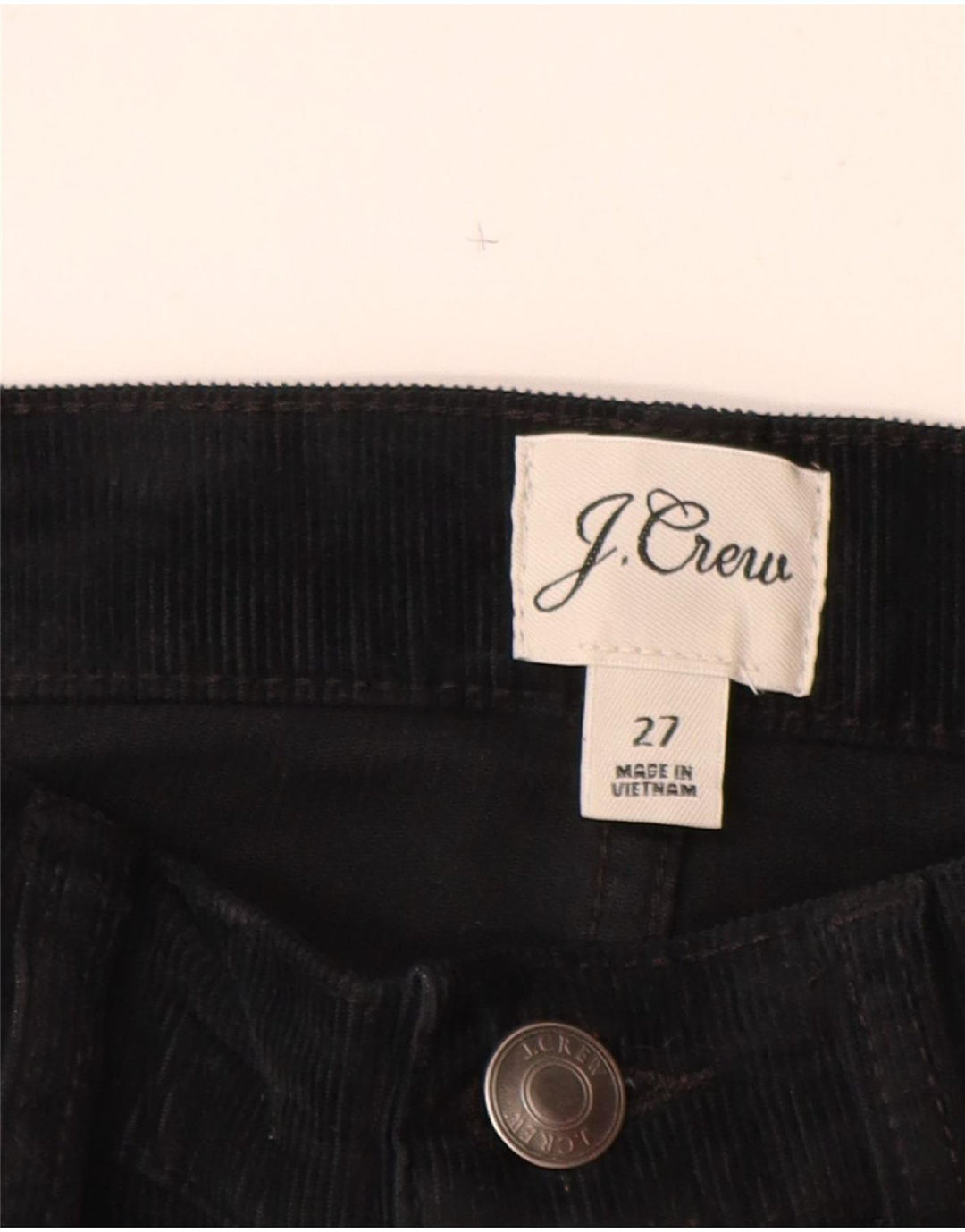 J. CREW Damen Slim Cordhose W27 L27 Schwarz Baumwolle